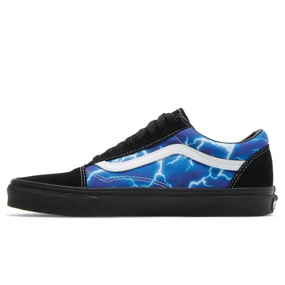 Vans Old Skool Lightning Black & Blue Skate Shoes